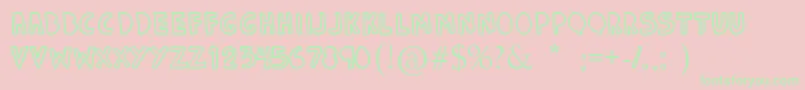 DenneFuchoor Font – Green Fonts on Pink Background