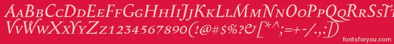 En savoir plus sur la police SerapioniiscItalic Police SerapioniiscItalic – polices roses sur fond rouge