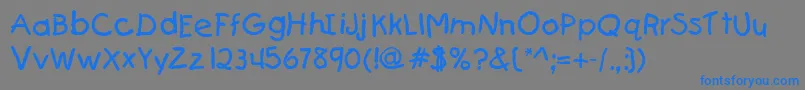 KiddydbNormal Font – Blue Fonts on Gray Background