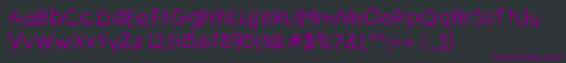 Шрифт KiddydbNormal – фиолетовые шрифты на чёрном фоне