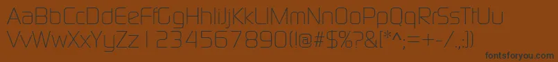 ContinuumLight-Schriftart – Schwarze Schriften auf braunem Hintergrund