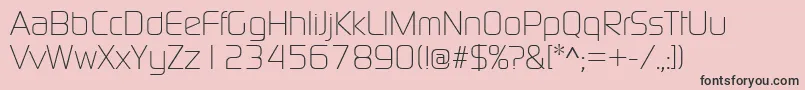 ContinuumLight Font – Black Fonts on Pink Background