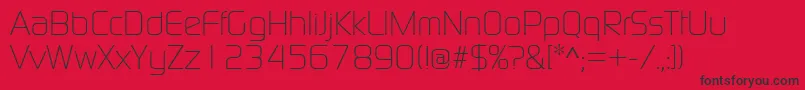 ContinuumLight Font – Black Fonts on Red Background