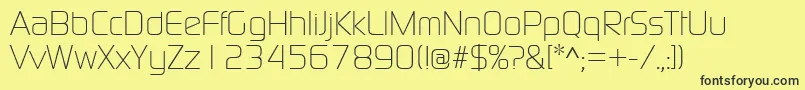 ContinuumLight Font – Black Fonts on Yellow Background