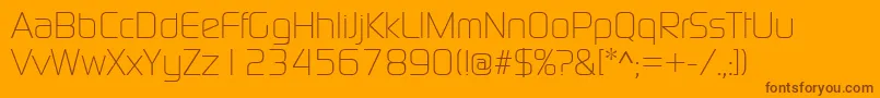 ContinuumLight Font – Brown Fonts on Orange Background