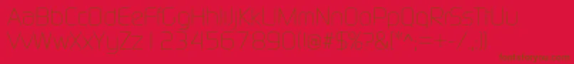 ContinuumLight Font – Brown Fonts on Red Background