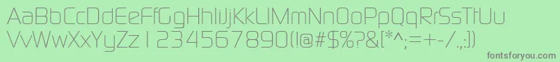 ContinuumLight Font – Gray Fonts on Green Background