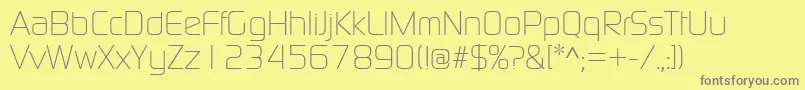 ContinuumLight Font – Gray Fonts on Yellow Background