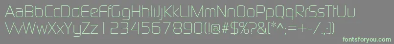 More about ContinuumLight Font ContinuumLight Font – Green Fonts on Gray Background