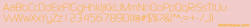 ContinuumLight Font – Orange Fonts on Pink Background