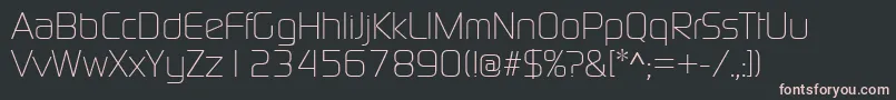 ContinuumLight Font – Pink Fonts on Black Background