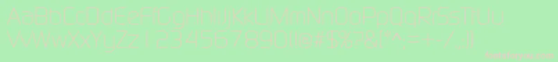 ContinuumLight Font – Pink Fonts on Green Background