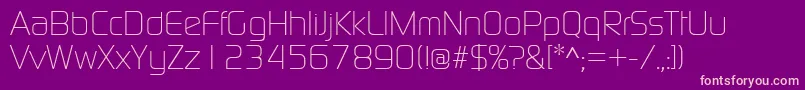 ContinuumLight Font – Pink Fonts on Purple Background