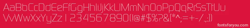 ContinuumLight Font – Pink Fonts on Red Background