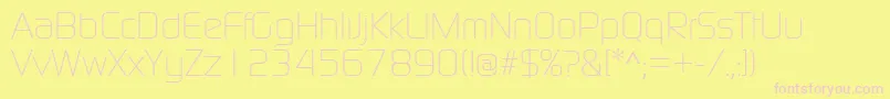 ContinuumLight Font – Pink Fonts on Yellow Background