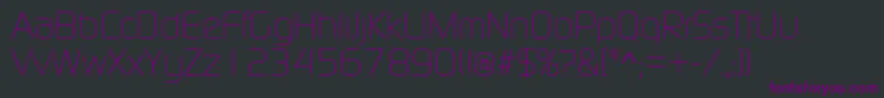 ContinuumLight-Schriftart – Violette Schriften auf schwarzem Hintergrund