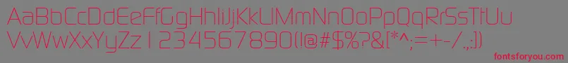 ContinuumLight Font – Red Fonts on Gray Background