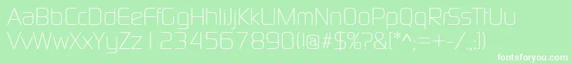 ContinuumLight Font – White Fonts on Green Background