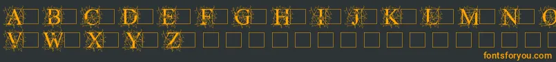 Fonte Initialautumntimes – fontes laranjas em um fundo preto