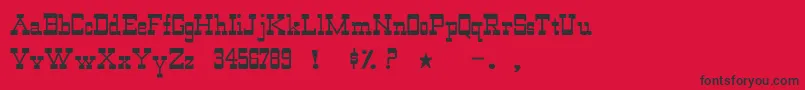 WildwestNormal Font – Black Fonts on Red Background