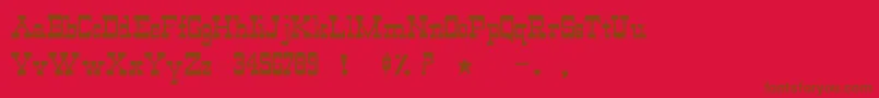 WildwestNormal Font – Brown Fonts on Red Background