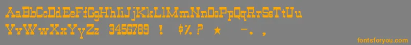 WildwestNormal Font – Orange Fonts on Gray Background