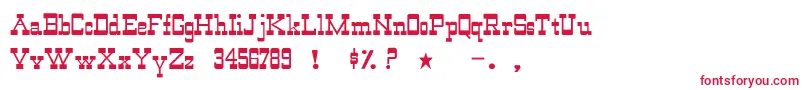 フォントWildwestNormal – 白い背景に赤い文字