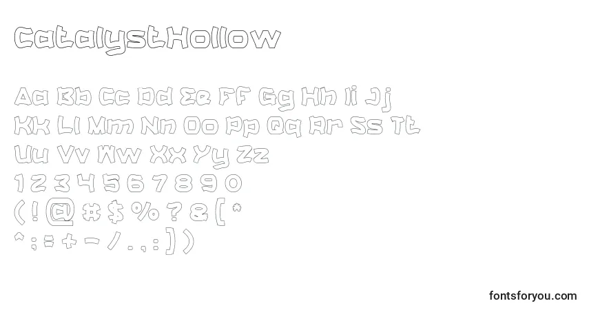 Шрифт CatalystHollow – алфавит, цифры, специальные символы