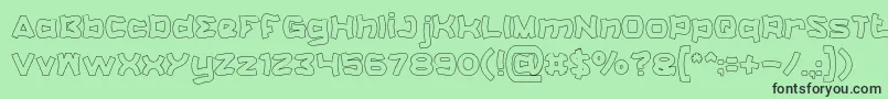 Шрифт CatalystHollow – чёрные шрифты на зелёном фоне