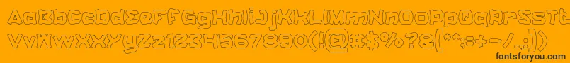 Шрифт CatalystHollow – чёрные шрифты на оранжевом фоне