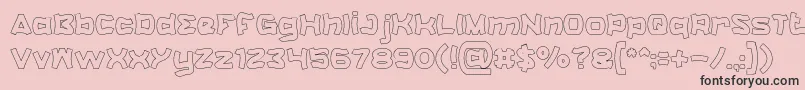 CatalystHollow-fontti – mustat fontit vaaleanpunaisella taustalla