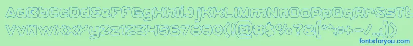 Шрифт CatalystHollow – синие шрифты на зелёном фоне