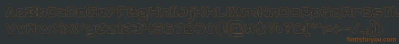 Шрифт CatalystHollow – коричневые шрифты на чёрном фоне