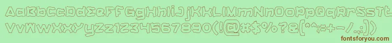 Шрифт CatalystHollow – коричневые шрифты на зелёном фоне