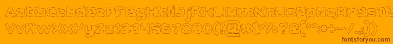 CatalystHollow Font – Brown Fonts on Orange Background