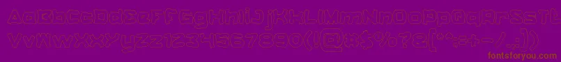 CatalystHollow-Schriftart – Braune Schriften auf violettem Hintergrund