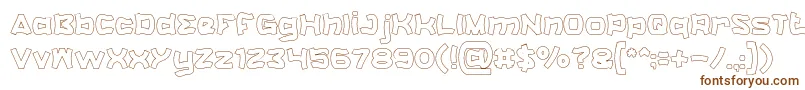 CatalystHollow-Schriftart – Braune Schriften auf weißem Hintergrund