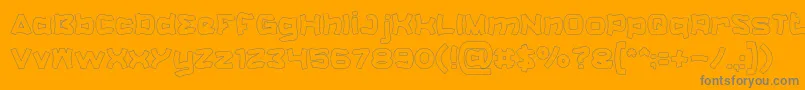 CatalystHollow-Schriftart – Graue Schriften auf orangefarbenem Hintergrund