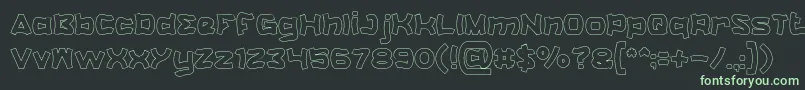 CatalystHollow Font – Green Fonts on Black Background