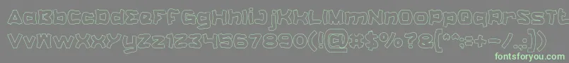 CatalystHollow-Schriftart – Grüne Schriften auf grauem Hintergrund