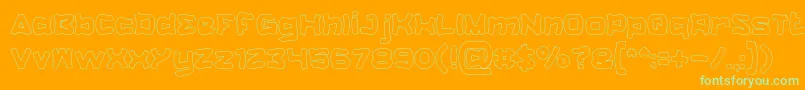 Шрифт CatalystHollow – зелёные шрифты на оранжевом фоне