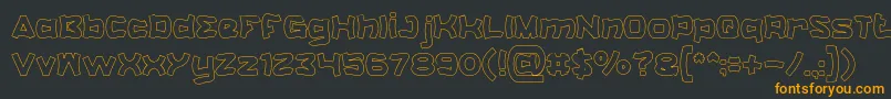 Шрифт CatalystHollow – оранжевые шрифты на чёрном фоне