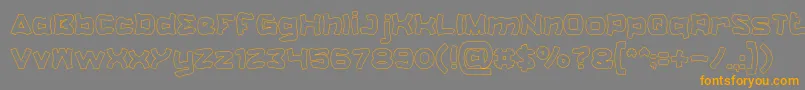 Шрифт CatalystHollow – оранжевые шрифты на сером фоне