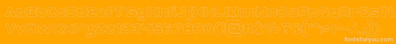 CatalystHollow Font – Pink Fonts on Orange Background