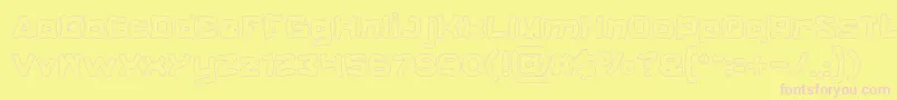 CatalystHollow-fontti – vaaleanpunaiset fontit keltaisella taustalla