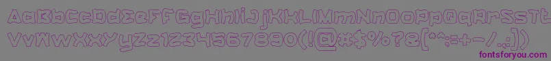 Шрифт CatalystHollow – фиолетовые шрифты на сером фоне