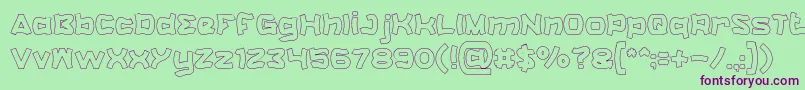 Шрифт CatalystHollow – фиолетовые шрифты на зелёном фоне