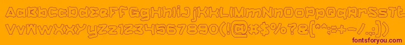 Шрифт CatalystHollow – фиолетовые шрифты на оранжевом фоне