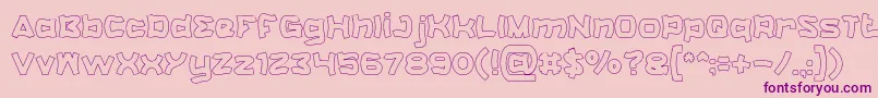 Шрифт CatalystHollow – фиолетовые шрифты на розовом фоне