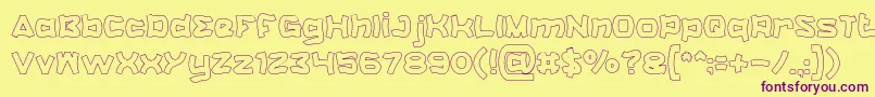 Шрифт CatalystHollow – фиолетовые шрифты на жёлтом фоне